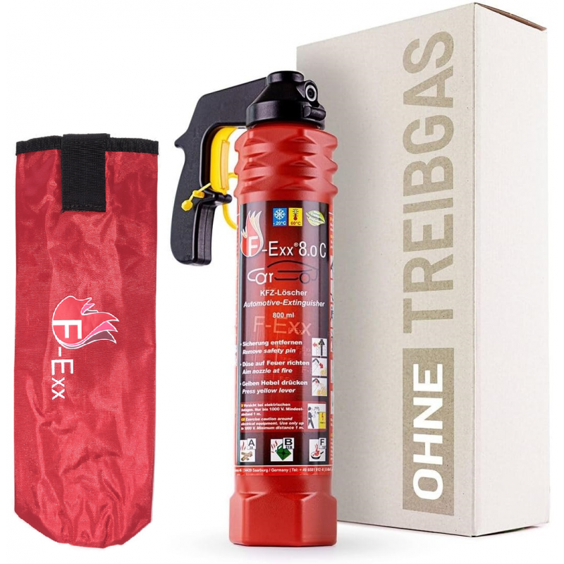F-Exx® 8.0 C - Der Auto-Feuerlöscher mit Frostschutz + Kfz-Tasche, 41,90 €